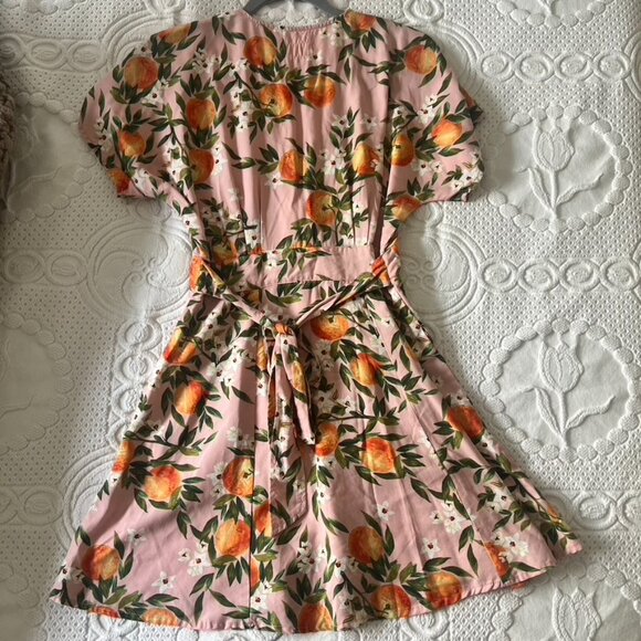 Marine Layer Women’s Camila Dress Oranges Print Size XS - Picture 8 of 9